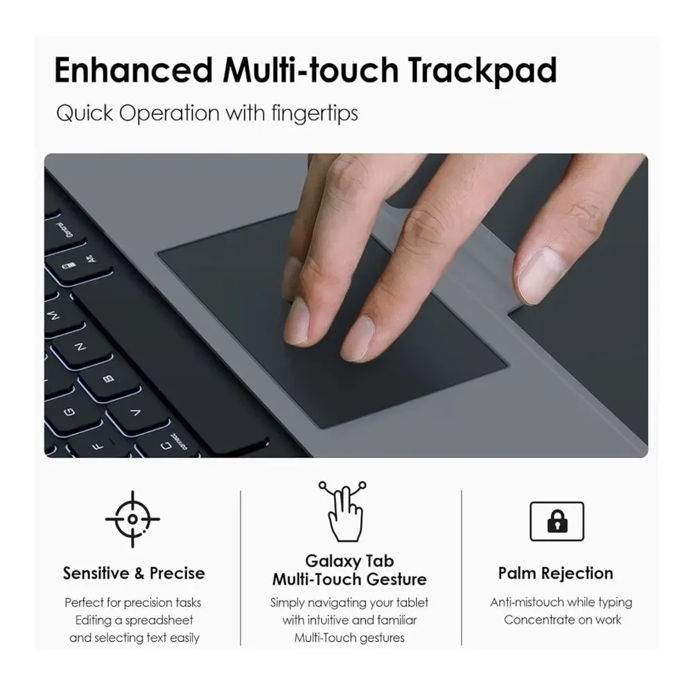 Nillkin Samsung Galaxy Tab S10 FE Plus 13.1 Keyboard Case Backlit Trackpad